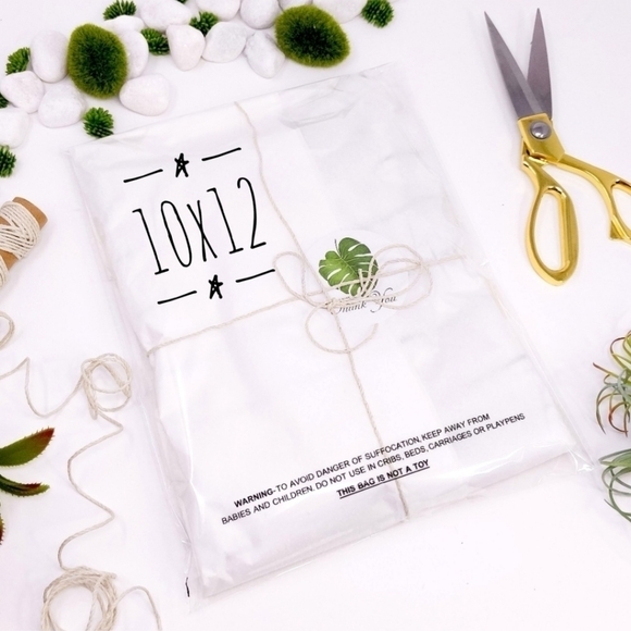 Poshmark Other - 50 PACK- 10X12 CLEAR SUFFICATION WARNING POLY MAILERS